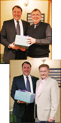 Dr. Bergin and Dr. Faul recognized for 30 years of service